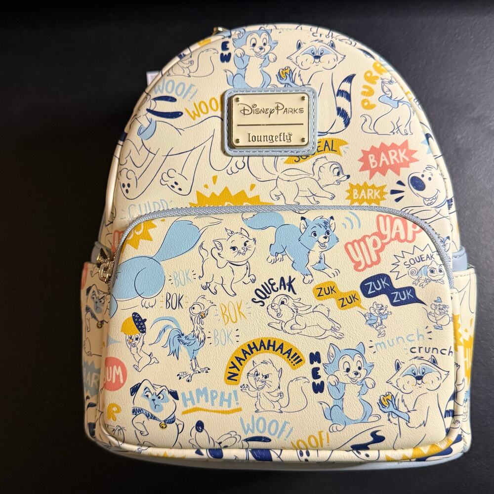 Disney Loungefly Critters Chaos Backpack - Marie, Figaro, Lucifer, Pluto, Meeko
